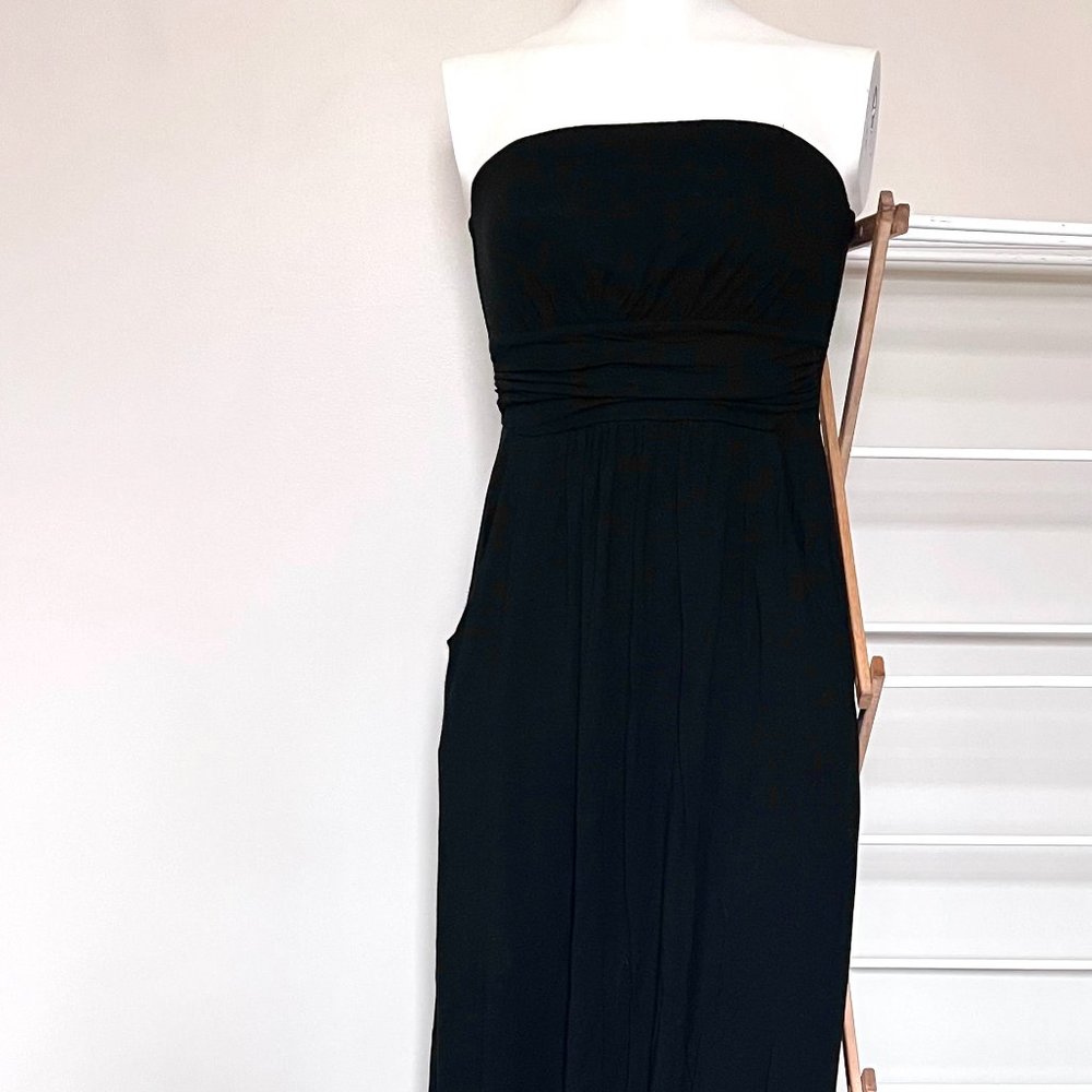 Unknown Brand Black Cotton Maxi Dress
